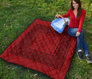 Quilt - Red with Black Bandana Quilt