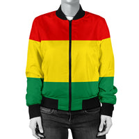 Rasta Flag Women's Bomber Jacket