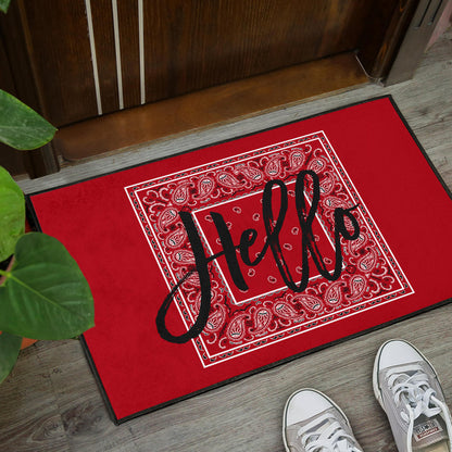 Classic Red Bandana Door Mats