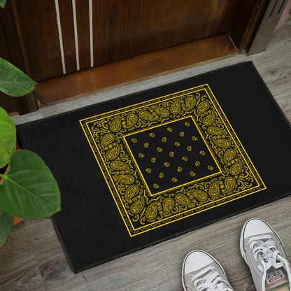 Black Gold Bandana Door Mats