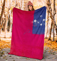 Samoan Flag Fleece Throw