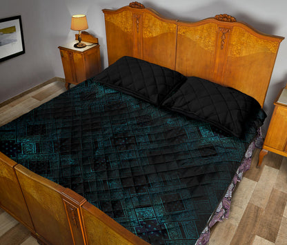 Quilt Set - Electric Blues Bandana DB Quilt w/Shams