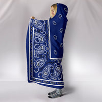 Blue Bandana Hooded Blanket
