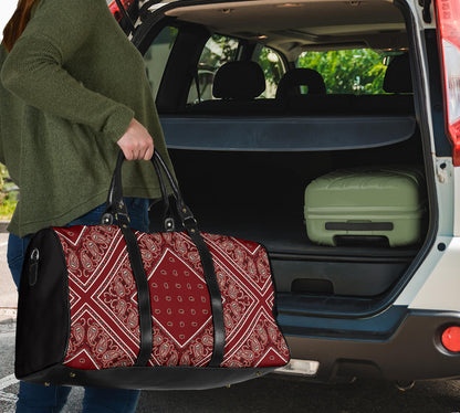 Maroon Bandana Travel Bag