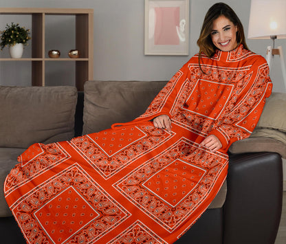 Funny orange bandana print blanket