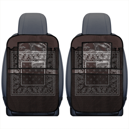 Coffee Brown  Bandana Car Seat Organizers