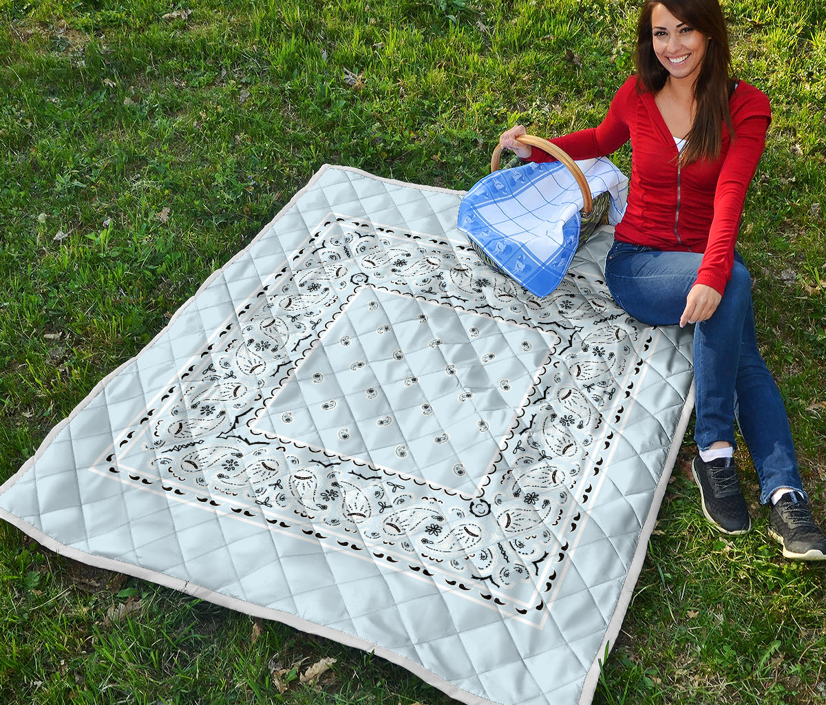 Quilt - Lt Blue Bandana Quilt