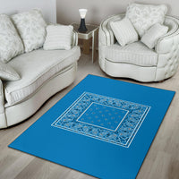 light blue bandana throw rug