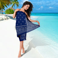 Blue and Gray Bandan Beach Cover Up