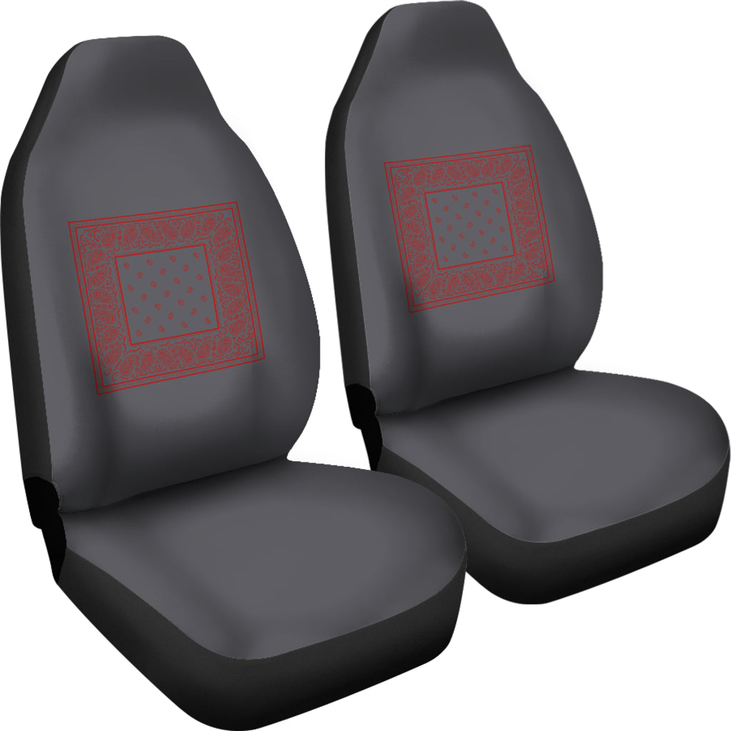 Gray with red car seat cover