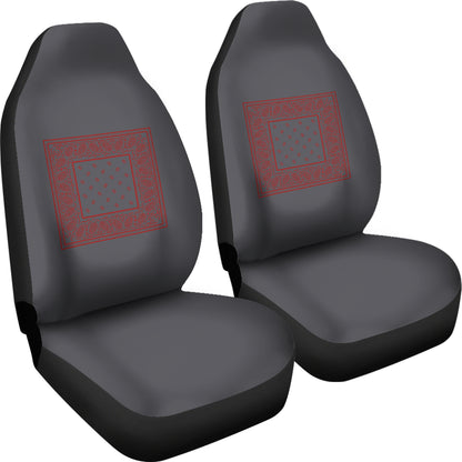 Gray with red car seat cover
