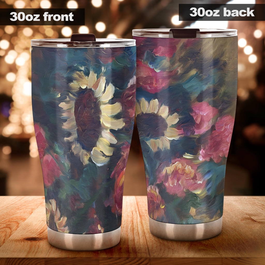The Sunflower Bouquet Tumblers from Original Fine Art Paining