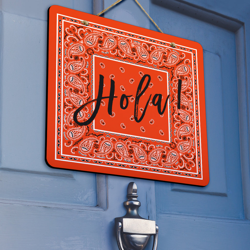 Orange Bandana Door Signs
