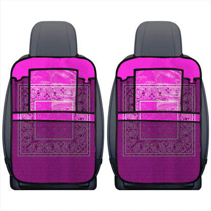 Abruptly Pink Bandana Back Seat Organizers