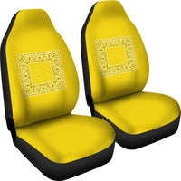Sunshine Yellow Bandana Car Seat Covers - Minimal