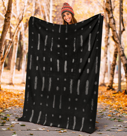 Mud Cloth Tribal Pattern Fleece Blanket