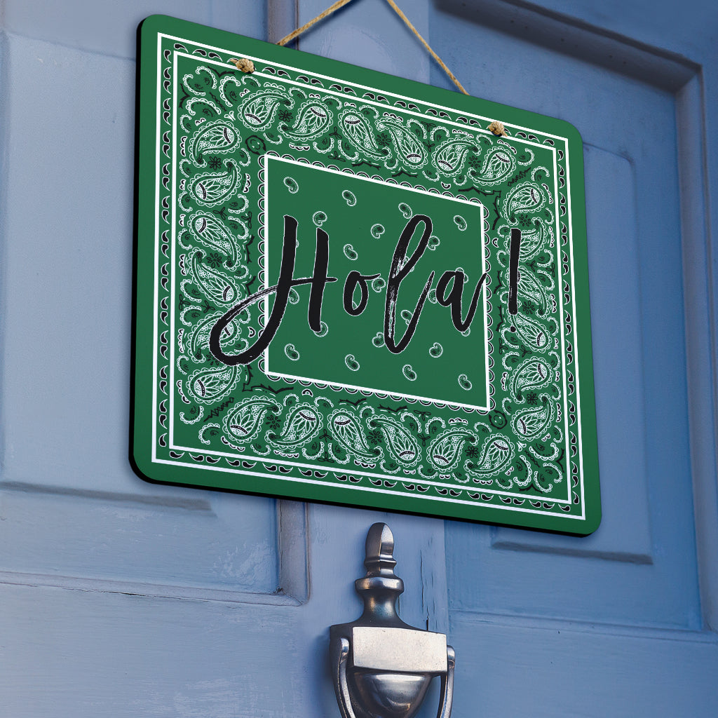 Classic Green Bandana Door Signs