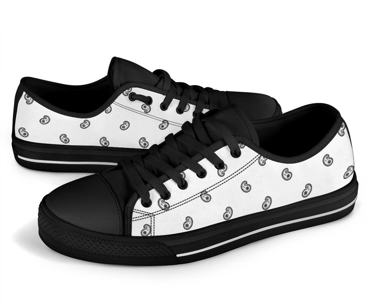 Canvas Low Top Sneakers - Snow White Paisley