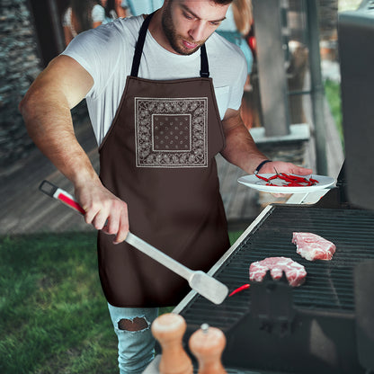Coffee Brown Bandana Aprons