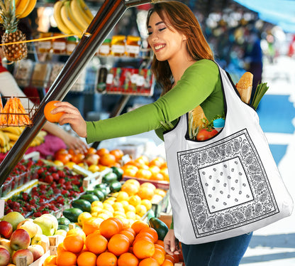 White Bandana ReUsable Grocery Bag 3-Pack