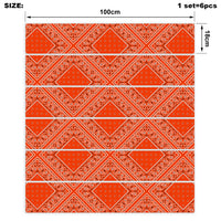 Perfect Orange Bandana Stair Stickers 6 Steps