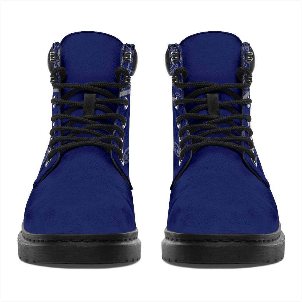 Blue and Gray Bandana All Season Boots