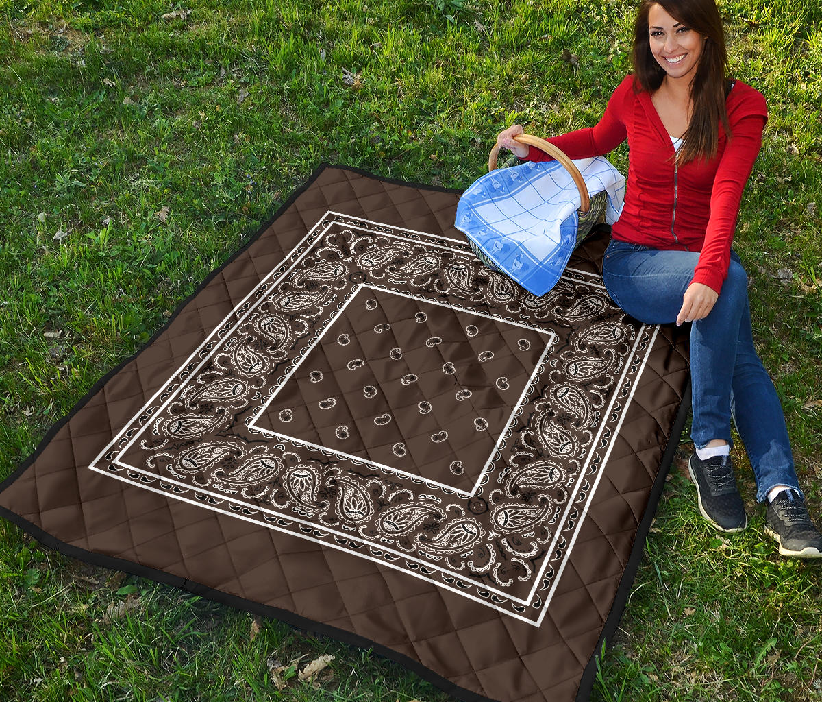 Brown Bandana Bedspread