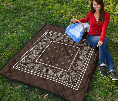 Brown Bandana Bedspread