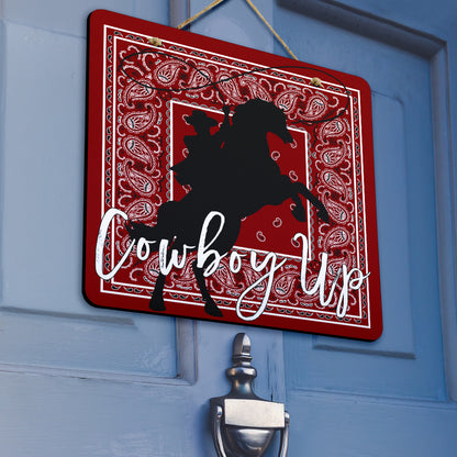 Maroon Bandana Door Signs