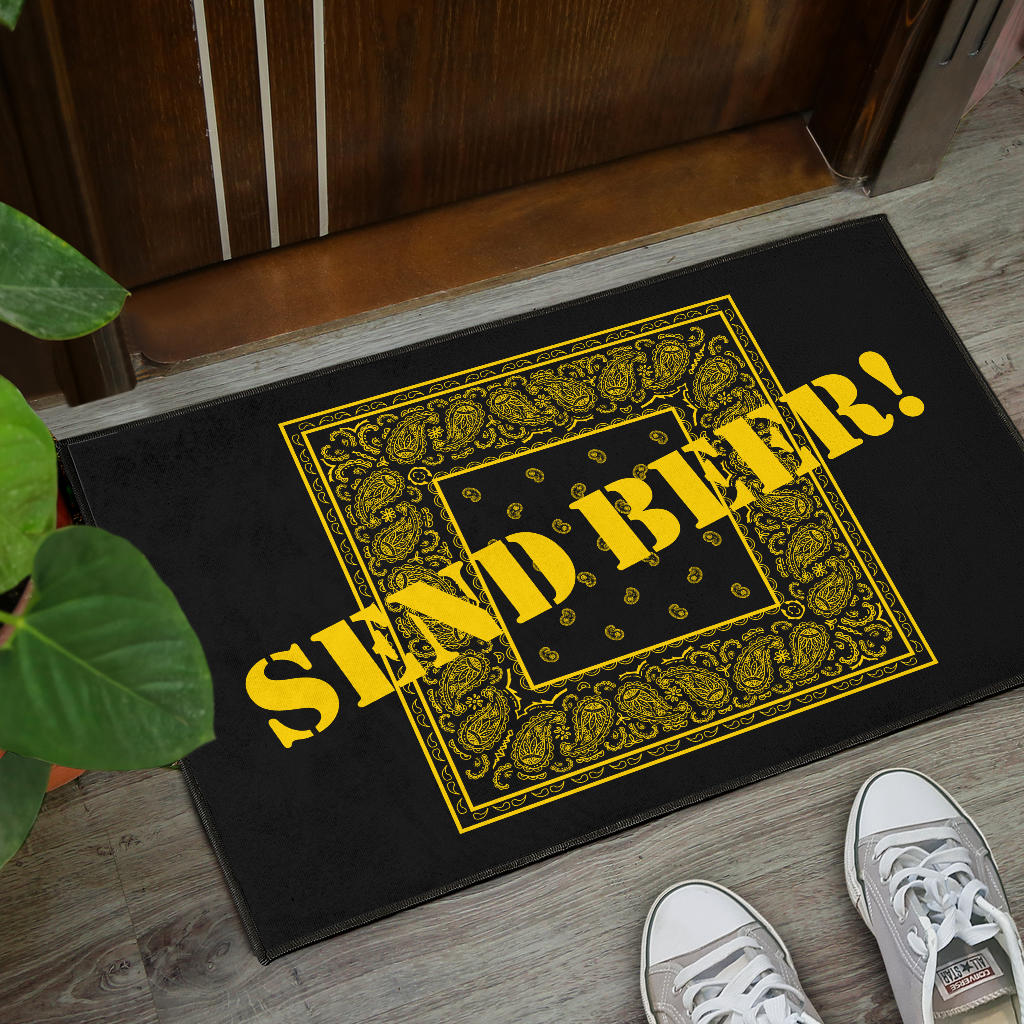 Black Gold Bandana Door Mats