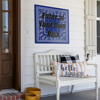 Royal Blue Bandana Metal Signs