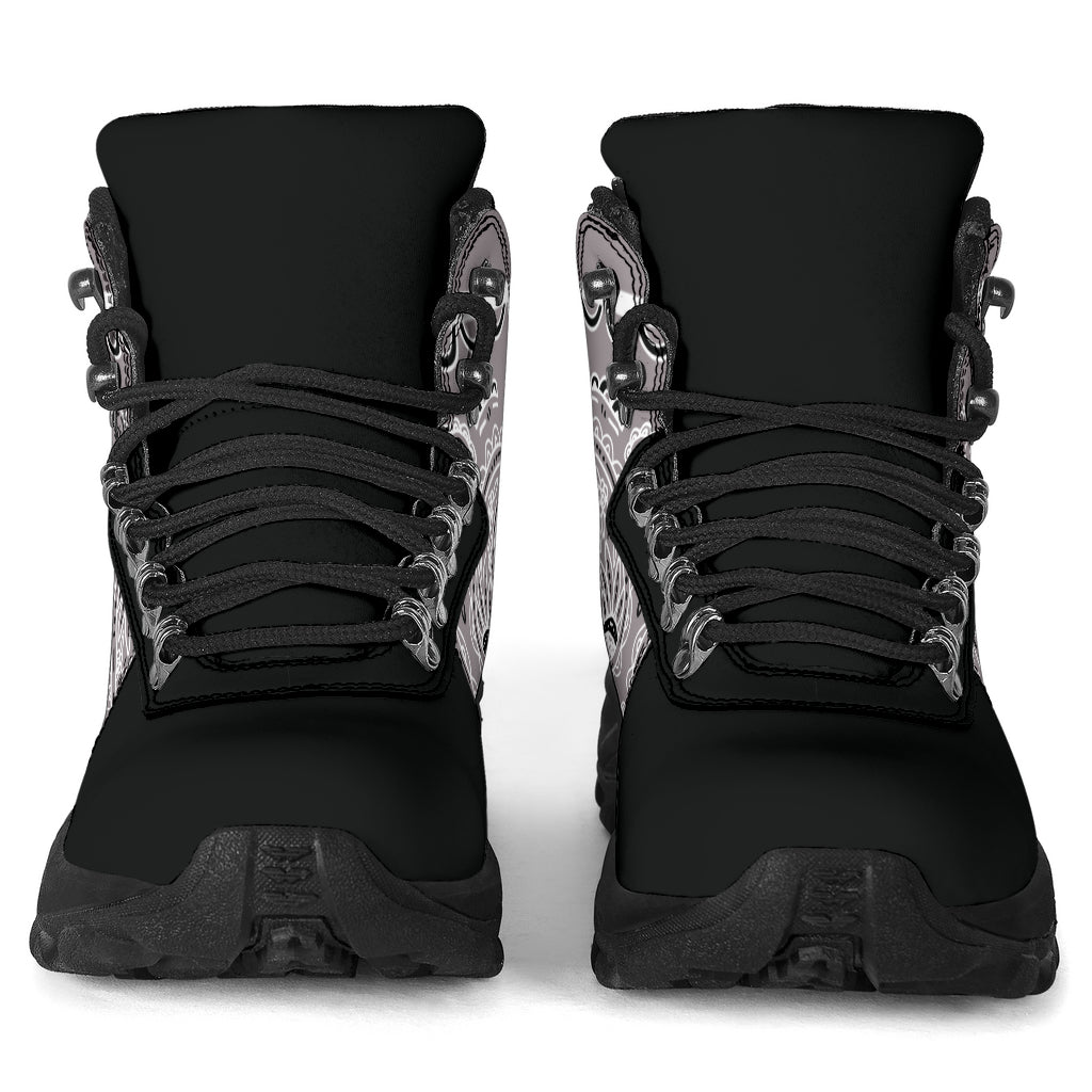 Gray Bandana Alpine Boots