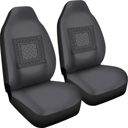 Gray and black seat cover