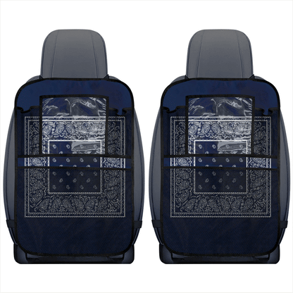 Navy and White  Bandana Car Seat Organizers