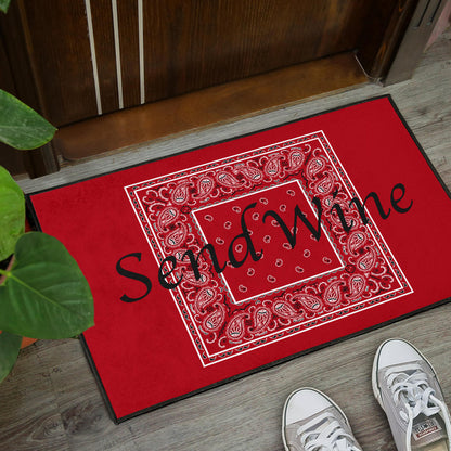 Classic Red Bandana Funny Door Mats