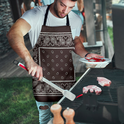 Coffee Brown Big Bandana Apron