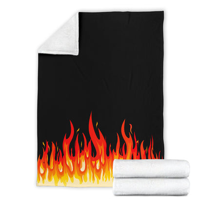 Fire Bandana Fleece Throw Blanket