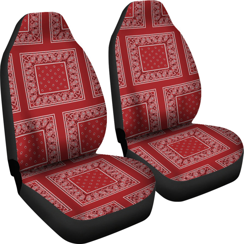 Red bandana car seat cover