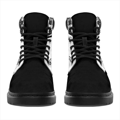 White Bandana Blackout All Season Boots