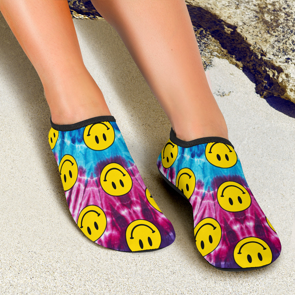 funky tie dye boat shoes
