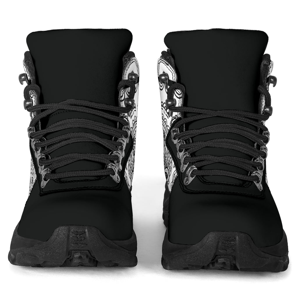 White Bandana Alpine Boots