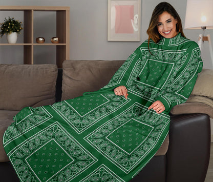 Classic Green Bandana Monk Blankets