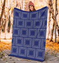 Royal Blue Bandana Fleece Blanket