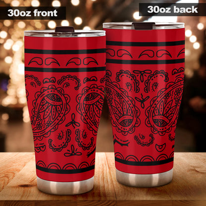Red and Black Bandana Tumblers