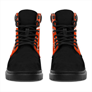 Perfect Orange Bandana Blackout All Season Boots