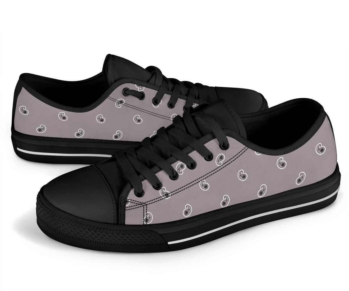 Canvas Low Top Sneakers - Classic Gray Paisley
