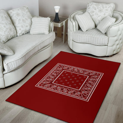red bandana print throw rug