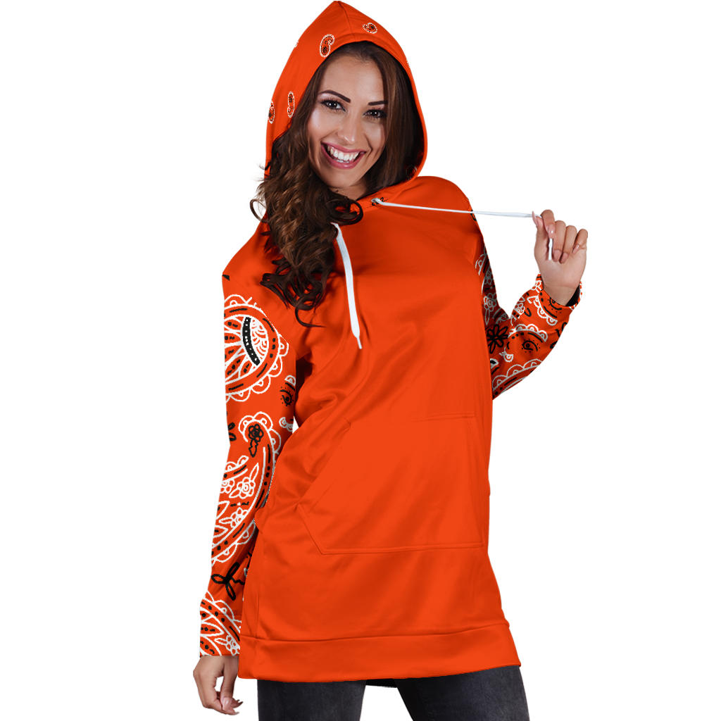 Perfect Orange Bandana Hoodie Dress | The bandana Blanket Company The Bandana Blanket Company Perfect Orange Bandana Hoodie Dress | The bandana Blanket Company The Bandana Blanket Company