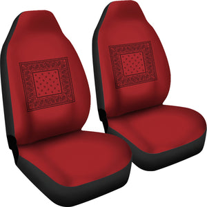 red with black car seat covers