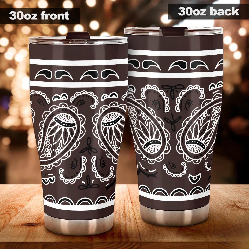 Coffee Brown Bandana Tumblers